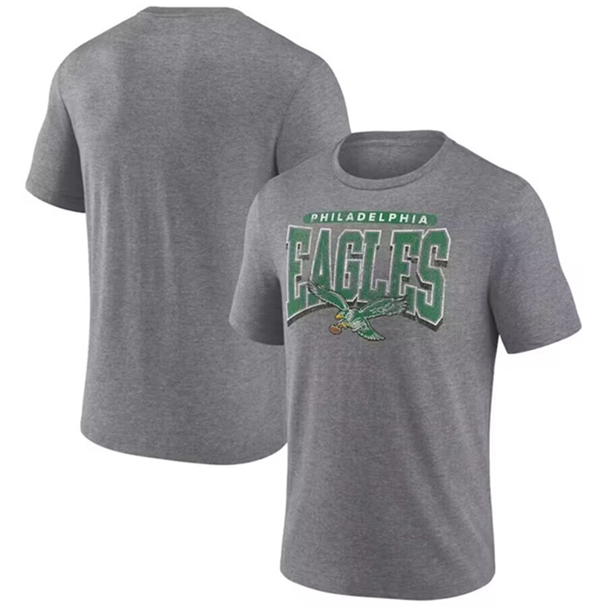 Men's Gray Philadelphia Eagles Sleeve T-Shirt